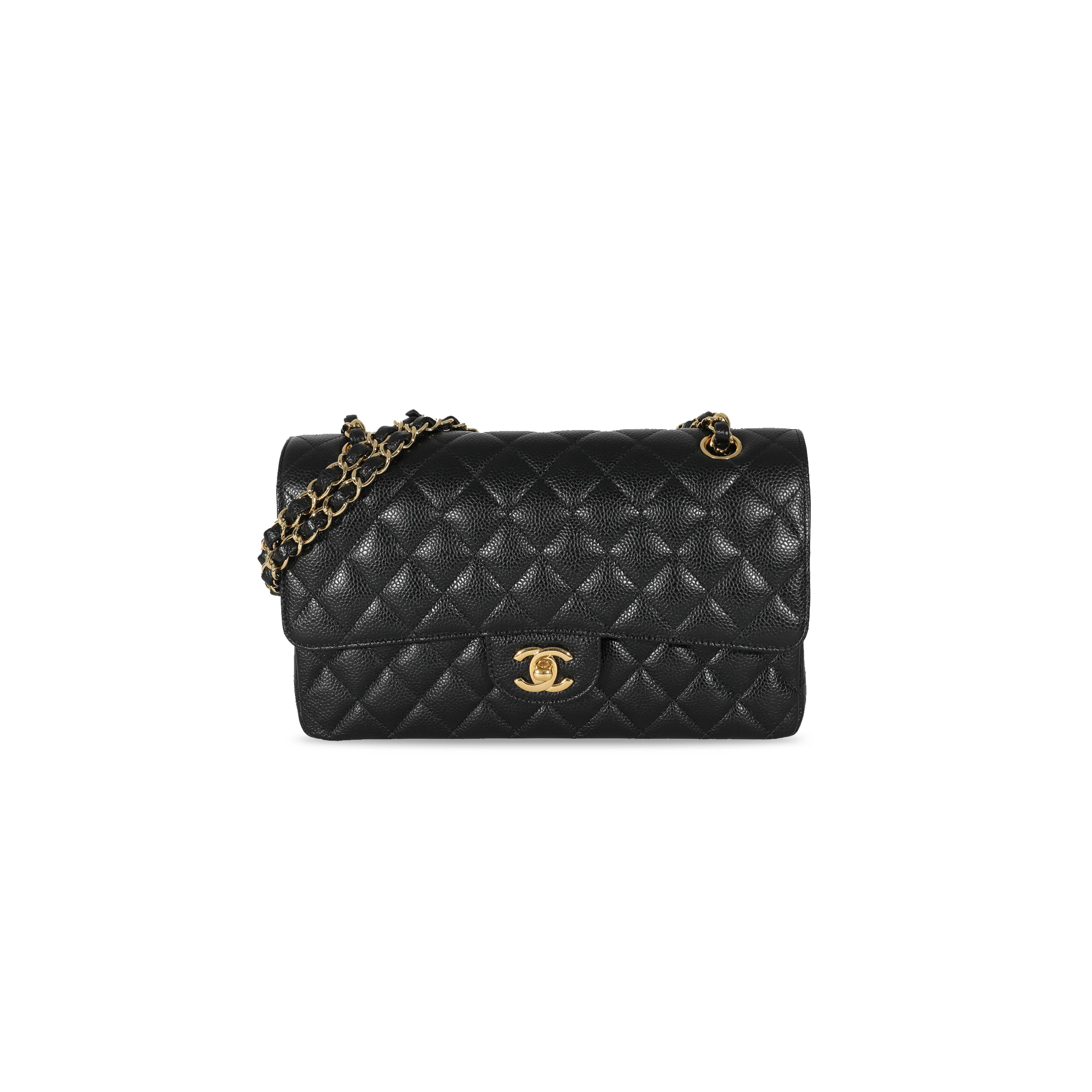 CHANEL MASTER CAVIAR QUILTED MEDIUM DOUBLE FLAP A01112 (25.5*15.5*6.5cm)